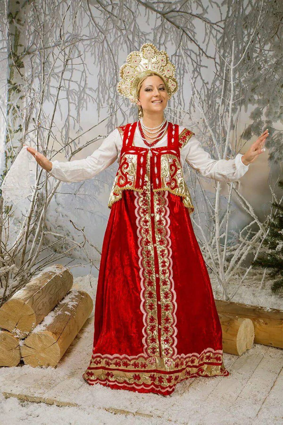 Girls in Slavic costumes in Uberlandia