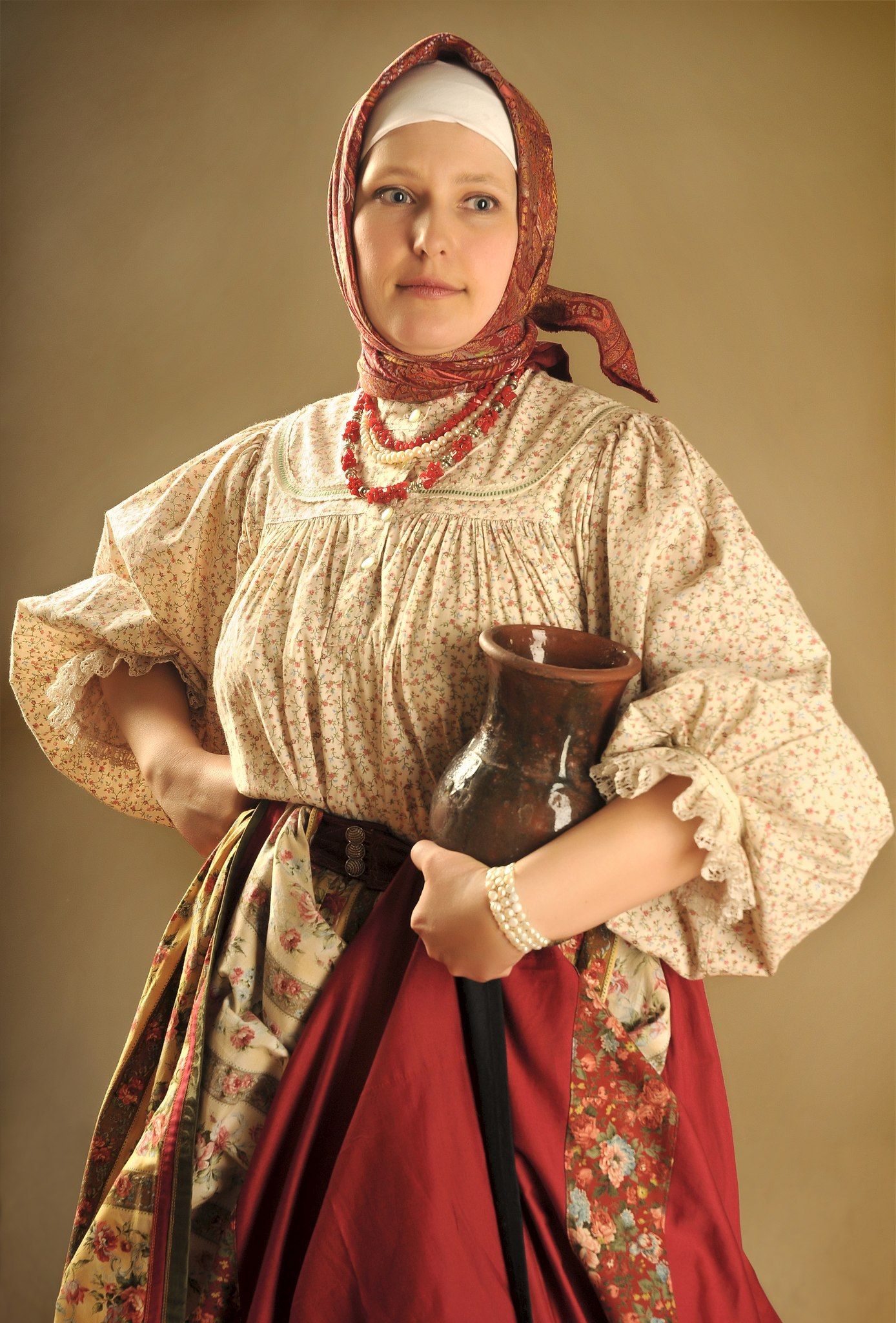 Girls in Slavic costumes in Uberlandia